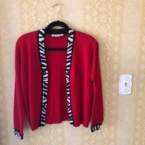 VTG RED ST JOHN KNIT